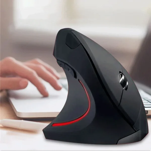 2.4G Wireless Mouse Vertical Game Mouse Ergonomics 1600DPI PC Laptop Office Mini Game Mouse